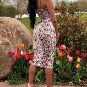 Snake print dress